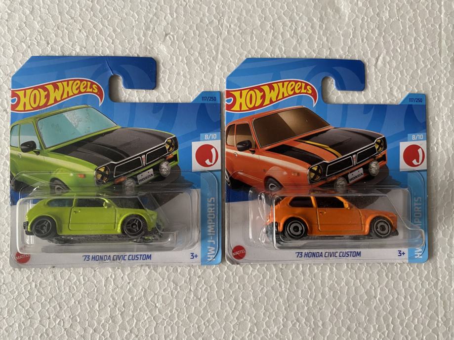 Hot Wheels ‘73 Honda Civic (zelena i narancasta)