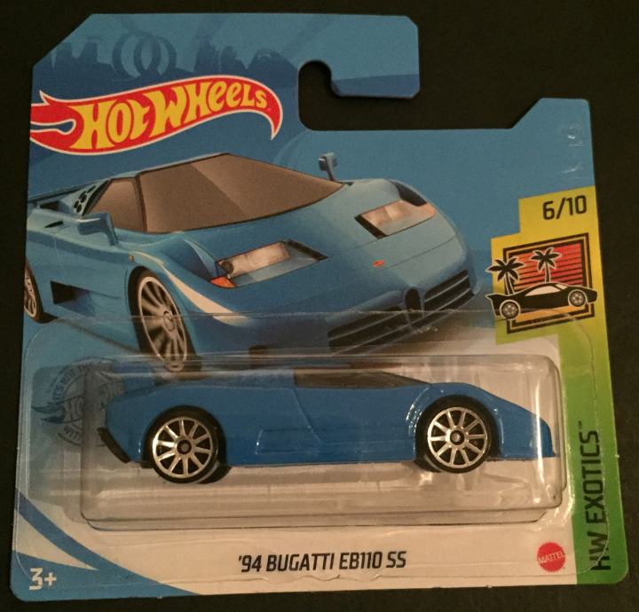 Hot Wheels ʼ94 Bugatti EB110 SS (plavi).