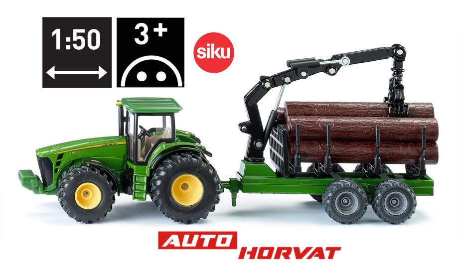 IGRAČKA JOHN DEERE SA PRIKOLICOM ZA DRVA - NOVO ! SIKU !