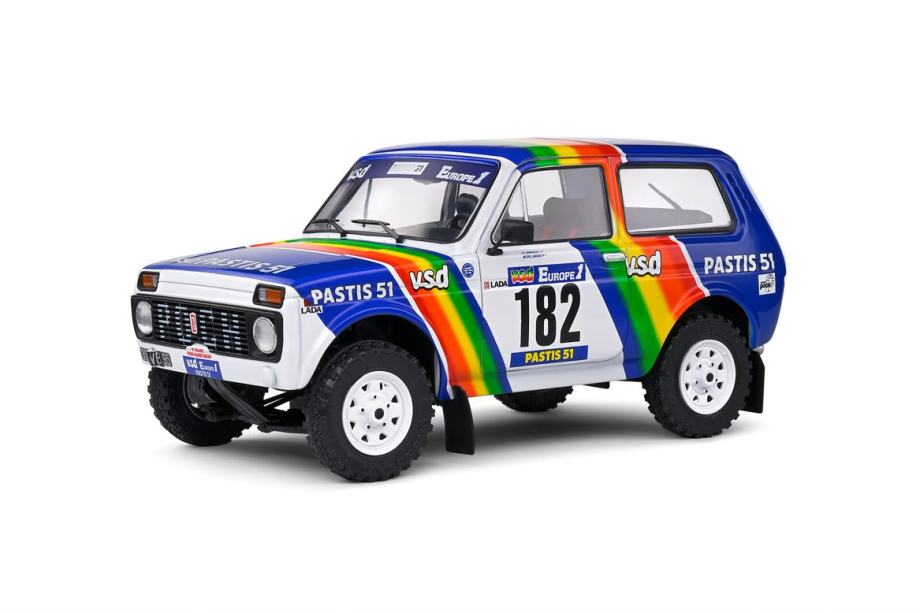 LADA NIVA WHITE #182 JABOUILLE/SARDOU PARIS-DAKAR 1984 1/18 SOLIDO