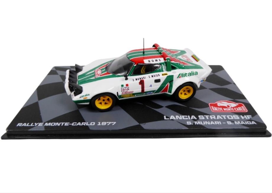 Lancia stratos hf #1 s. munari/s. maiga, 1977 1/43 Novinski mod.