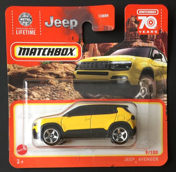 Matchbox Jeep Avenger (žuti).....