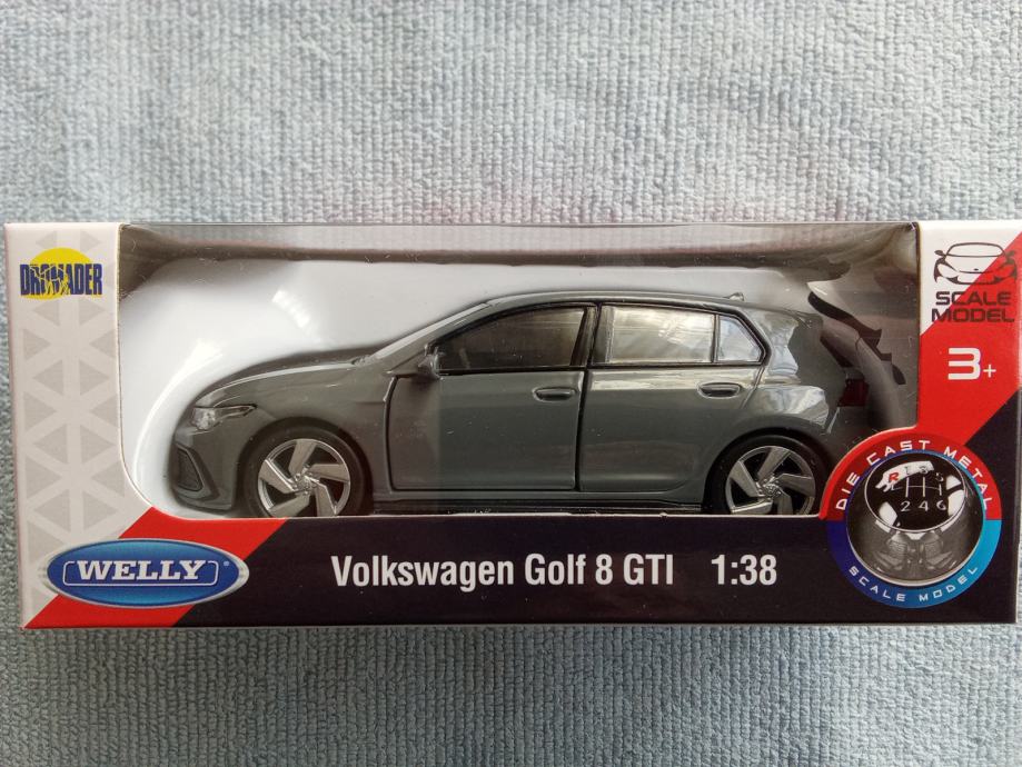 VW GOLF 8 GTI (NOVO) autić igračka model maketa 1:38 Welly