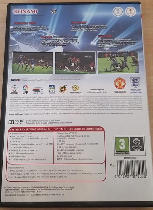 Prodajem Igru Pes Pro Evolution Soccer Za Pc