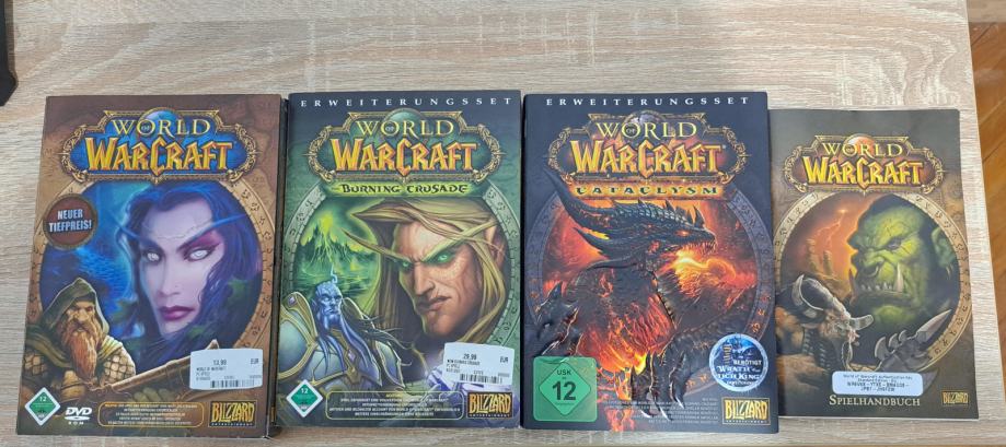 World of Warcraft - tri original kutije + vodič (njemačko izdanje)