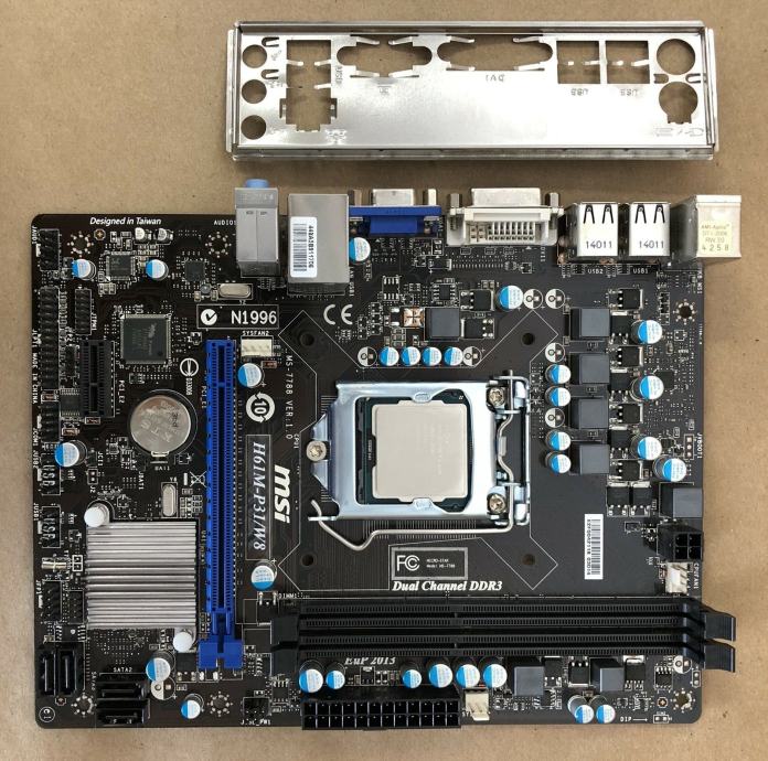 MSI H61M-P31 mATX matična ploča socket 1155 s Intel I3 2130 procesorom