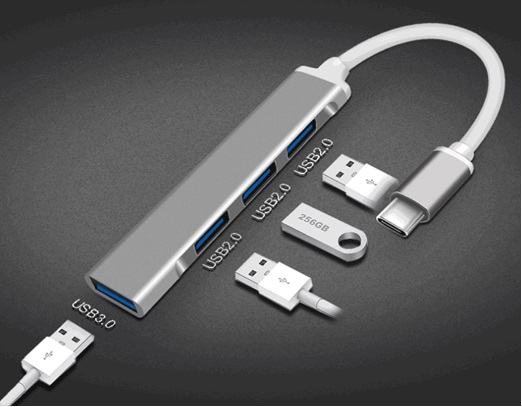 Optimus Usb C HUB na 4 x Usb (OTG, Gen 2, Thunderbolt 3 podržano)