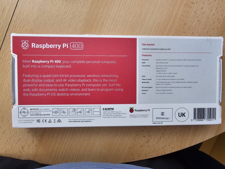 Raspberry Pi 400 osobno računalo, UK layout NOVO