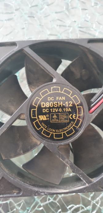 Ventilator D80SH-12, DC 12v - 0,19A made in USA