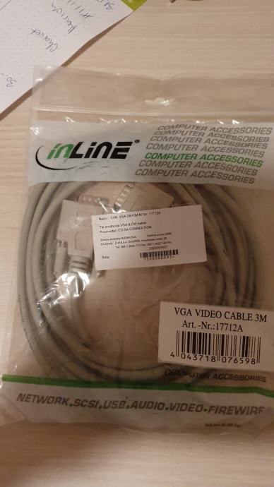 VGA kabel 3 m