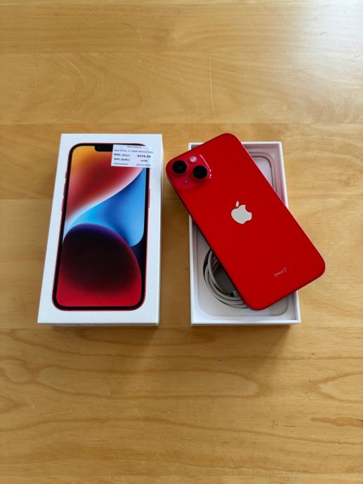 iPhone 14 128GB Top Stanje, Max Očuvan, Crvena Boja, Gratis Punjač!