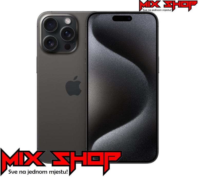 APPLE IPHONE 15 PRO 128GB BLACK TITANIUM ◆NOVO◆GARANCIJA◆ZAMJENA DA◆