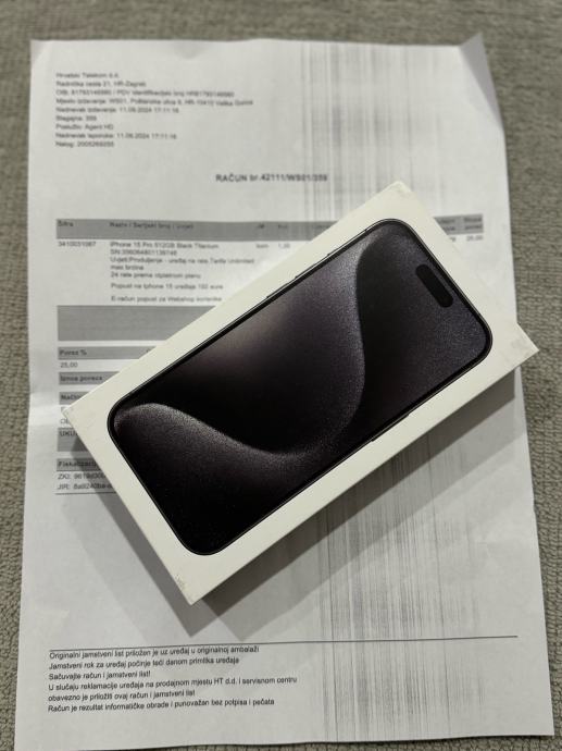 Iphone 15 Pro 512GB Titanium Black NOVO