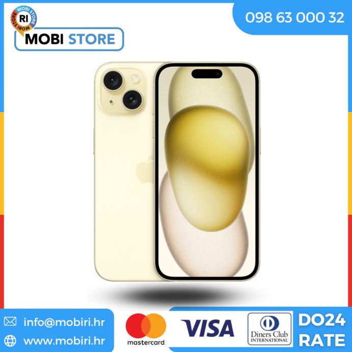 Apple iPhone 15 128GB Yellow ☆Trgovina☆Garancija☆Račun☆R1☆