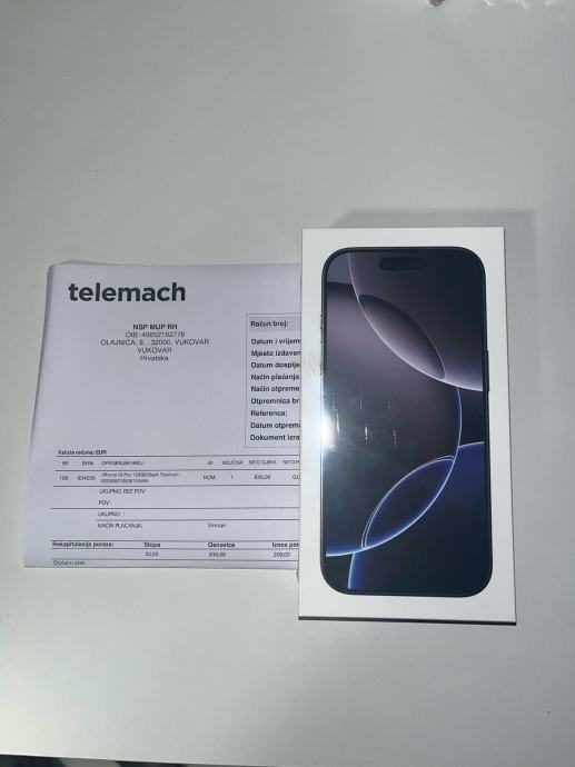 IPHONE 16 PRO BLACK TITANIUM NOVO