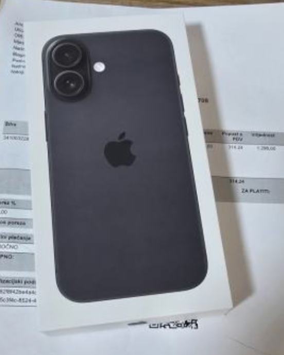 IPHONE 16 128GB BLACK NOVO VAKUM RAČUN GARANCIJA