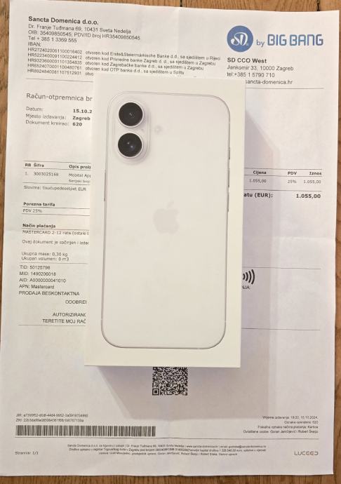 iPhone 16 128gb White NOVO