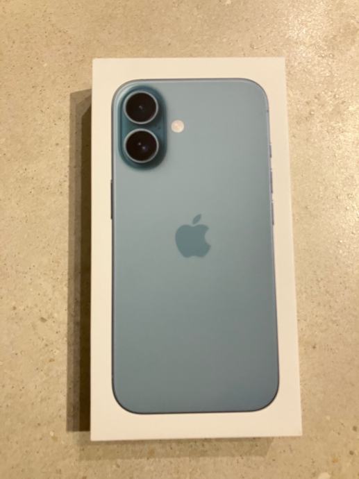 iPhone 16 128Gb , Novo , Teal boja , račun i jamstvo