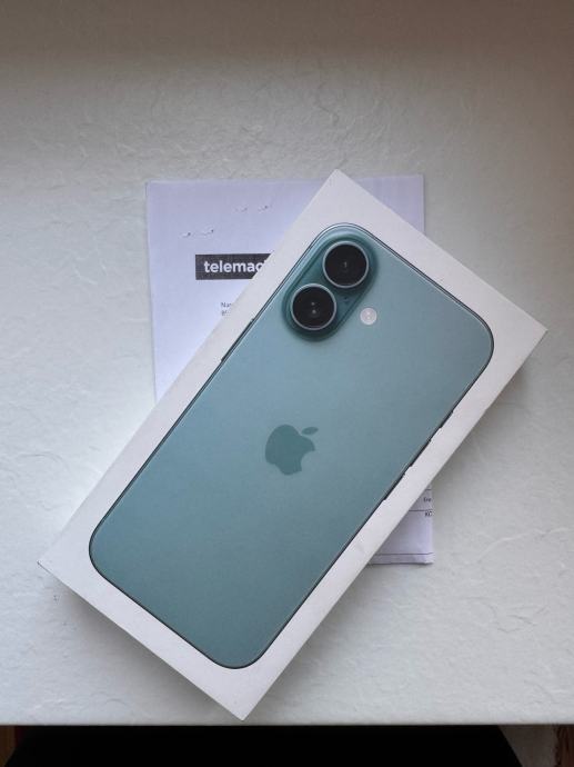 iPhone 16 512GB teal •zamjene NOVO ZAPAKIRANO Vž-Zg-Os-Pu