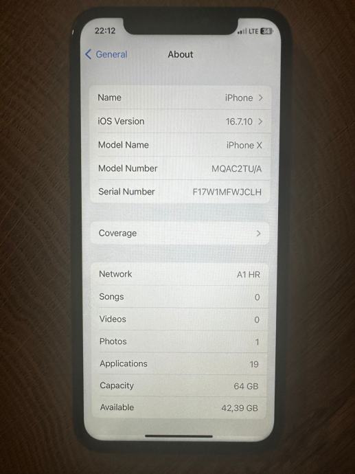 Apple iPhone X 64 GB