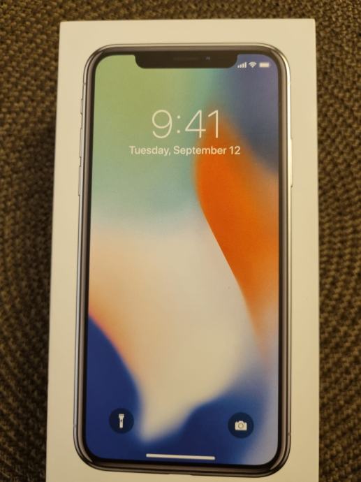 Iphone X, silver, 256 GB