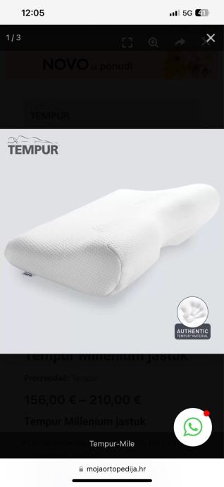 Tempur jastuk Milenium XL