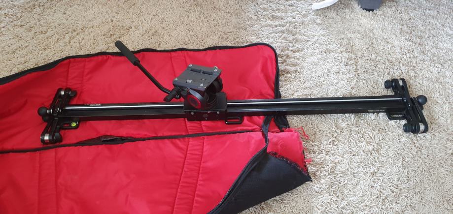 CAMERA SLIDER WITH MANFROTTO FLUID DRAG SYSTEM HEAD