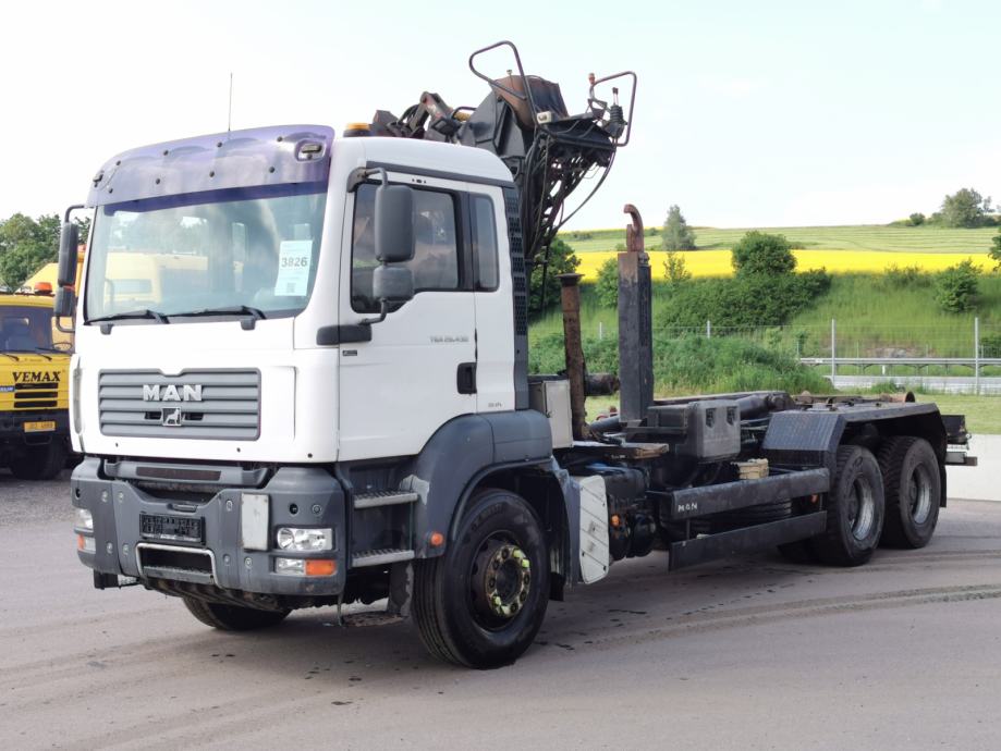 MAN TGA 26.430 6X4 BB EURO 3 s hydraulicou rukou, 2007 god.