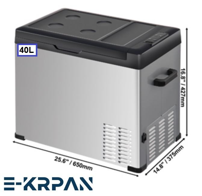 E-KRPAN ALU-40L KOMPRESOR HLADNJAK-ZAMRZIVAČ 12V / 24V DC / 220V