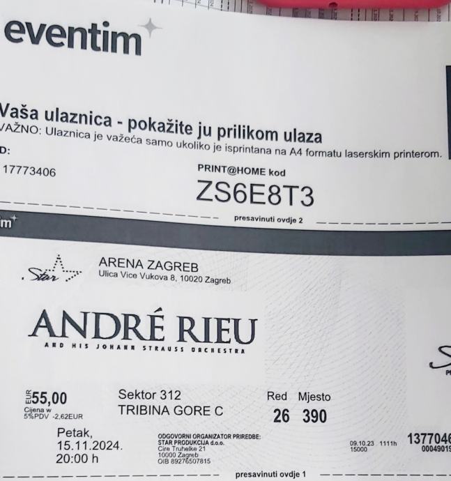 Andre Rieu 2 karte