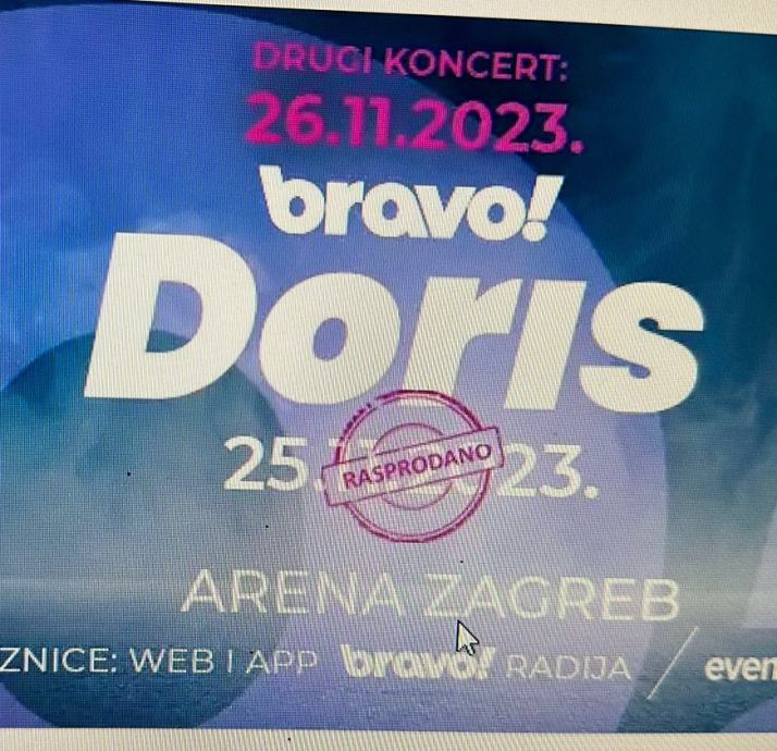 Doris Dragovic 26.11.2023 Arena Zagreb vip loža