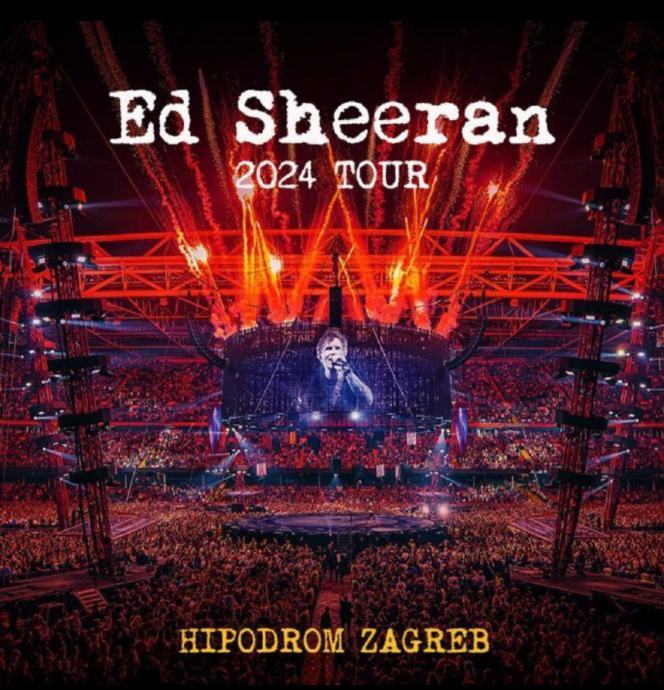 Ed Sheeran, 2 karte sjedenje. 10.08. Zagreb