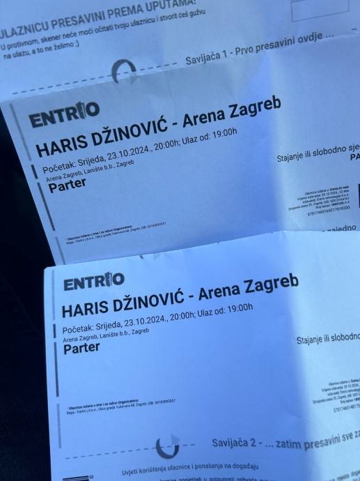 Haris Džinović, Arena Zagreb, parter.