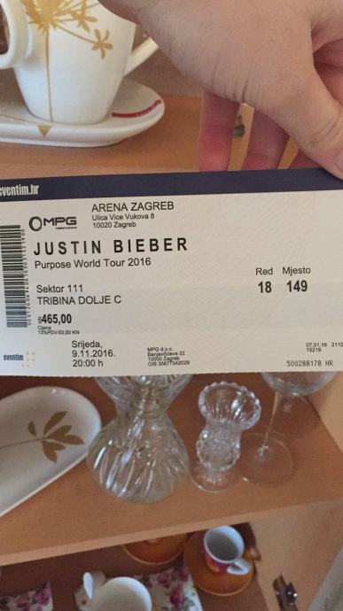 JUSTIN BIEBER ARENA ZAGREB - Tribina dolje C