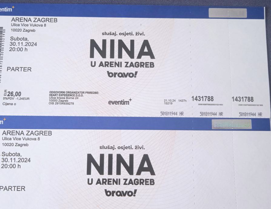 Nina, Arena Zagreb 30.11., subota