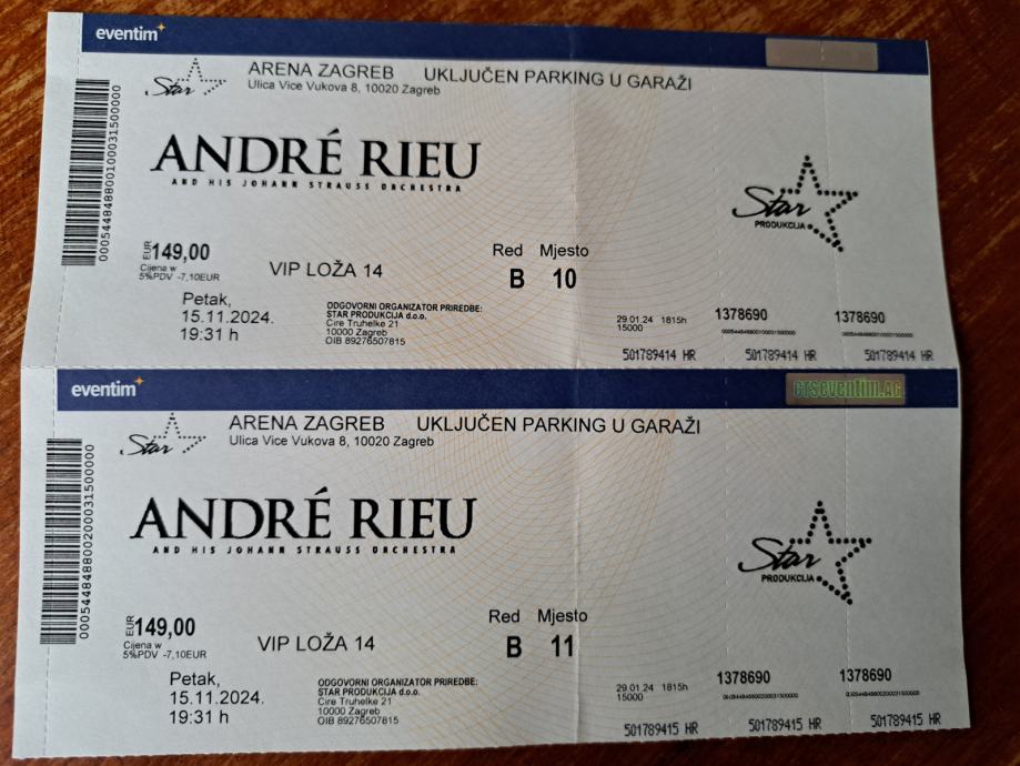 Andre Rieu, Zagreb Arena, petak 15.11.2024.