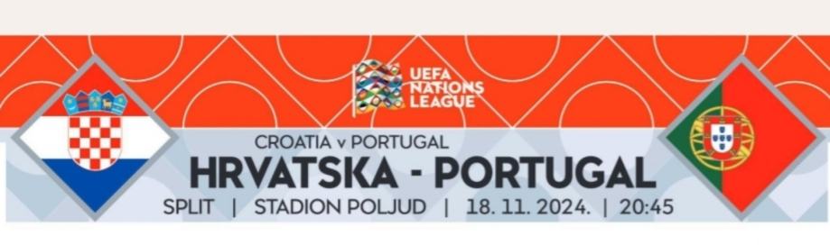 HRVATSKA - PORTUGAL, SPLIT, 18.11., 3 ULAZNICE ISTOK