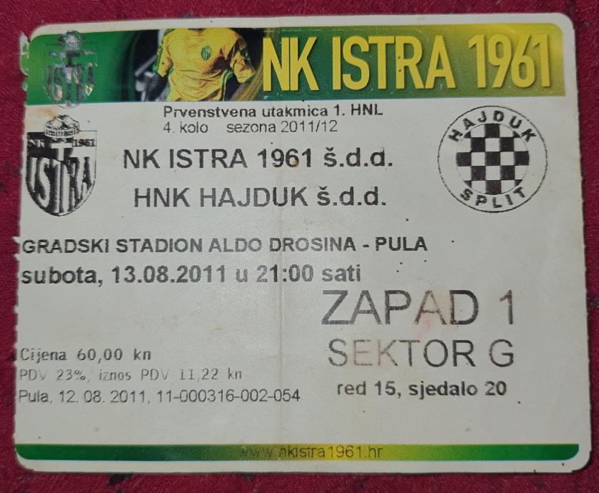 NK Istra 1961 vs Hajduk Split Stadion Aldo Drosina Pula Tickets