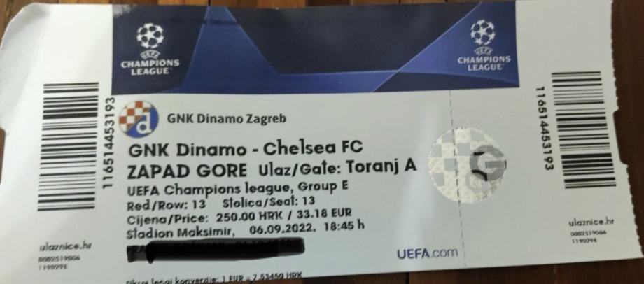 Ulaznice Dinamo-Chelsea, Sjever gore i Zapad gore