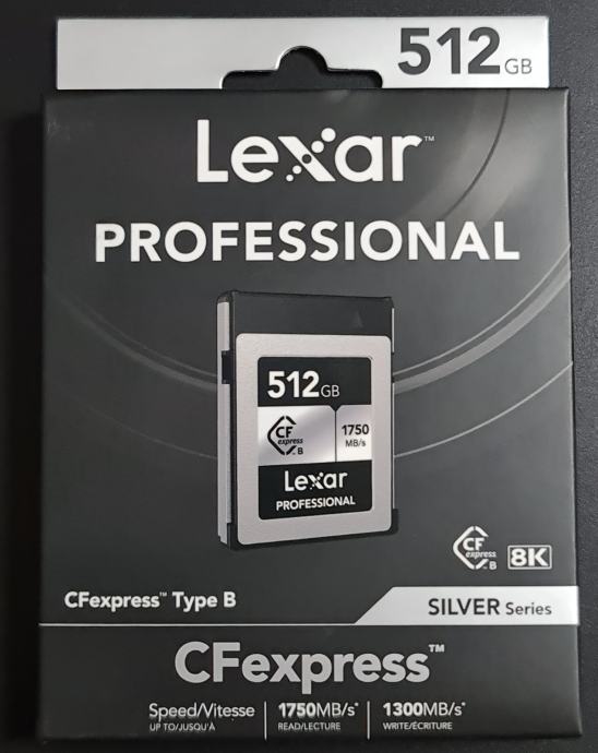 Lexar 512GB Professional CFexpress Type B Card SILVER, AKCIJA 275 Eura