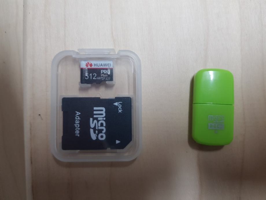 NOVO!! Micro SD HUAWEI 512GB high speed + adapter + USB čitač kartice