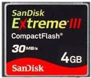 SanDisk 4GB Extreme III Compact Flash Card