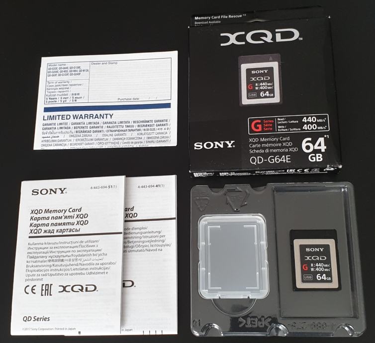 Sony XQD 64Gb kartica , Novo i Zapakirano , Račun , AKCIJA!!! 990 kn.