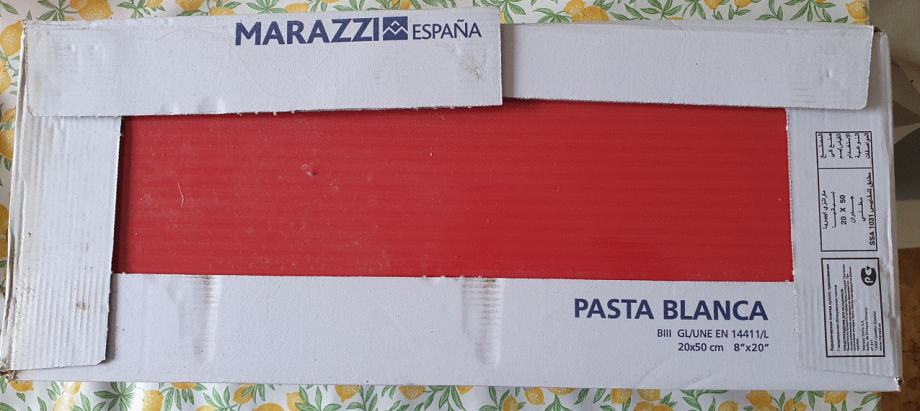 Nove Keramičke pločice MARAZZI 20x50cm Pasta Blanca FLASH ROJO