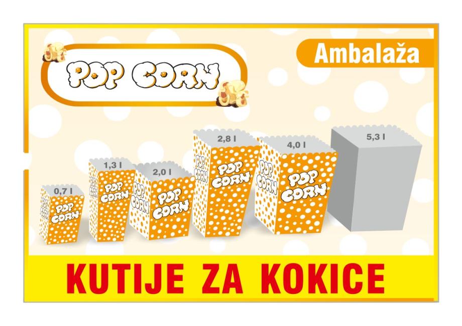 POP CORN - KUTIJE ZA KOKICE - AMBALAŽA ZA KOKICE - POPCORN