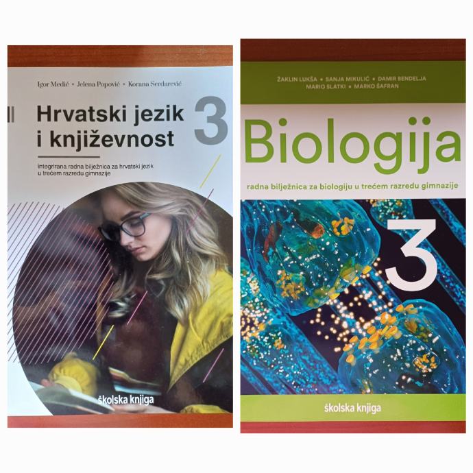 Biologija i hrvatski radna bilježnica 3. razred - kao nove