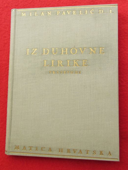 M. PAVELIĆ - IZ DUHOVNE LIRIKE, Prijevodi, 1937.