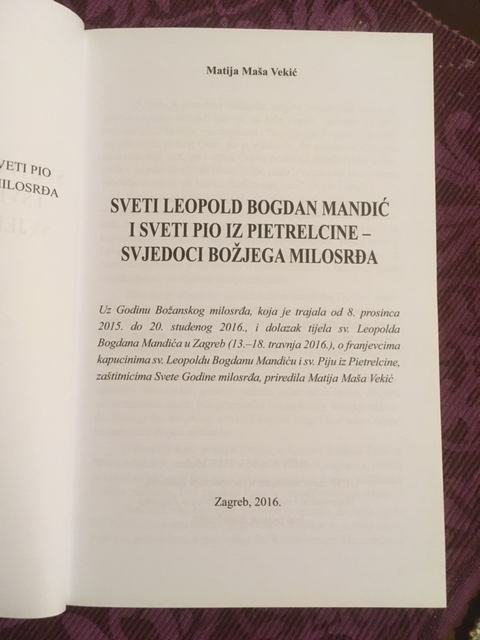 M.M. Vekić, Sveti Leopold Bogdan Mandić i sveti Pio iz Pietrelcine