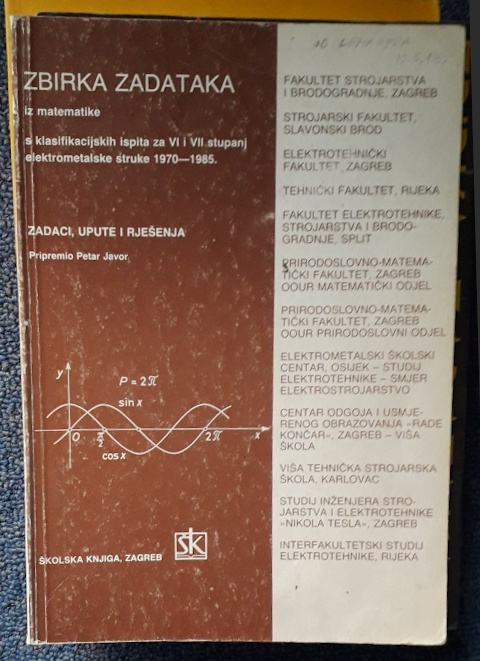 Zbirka zadataka iz matematike s klasifikacijskih ispita za...