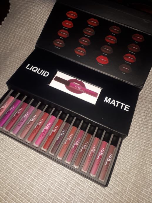 Huda beauty liquid matte set ruževa